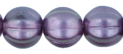 Melon Round 8mm : Coated - Satin Lavender (25pcs)