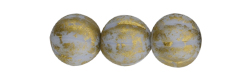  Melon Round 8mm : Gold Wash - Periwinkle
