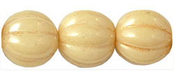 Melon Round 8mm : Luster - Opaque Champagne (25pcs)