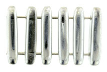 Two Hole Bar 15 x 5mm : Silver