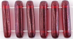 Two Hole Bar 15 x 5mm : Siam Ruby - Vega
