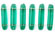 Two Hole Bar 15 x 5mm : Cool Mint Green - Silver-Lined