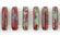 Two Hole Bar 15/5mm : Opaque Red - Picasso