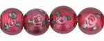 Flower Beads 6mm: Fuchsia