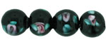 Flower Beads 6mm: Jet