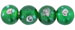 Flower Beads 6mm: Green Emerald