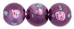 Flower Beads 8mm: Amethyst
