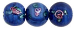 Flower Beads 8mm: Cobalt