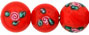 Flower Beads 10mm: Red