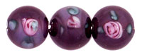 Flower Beads 10mm: Amethyst