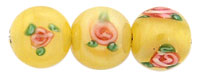 Flower Beads 10mm: Jonquil