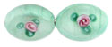 Flower Beads 12 x 8mm - Oval: Lt Green