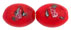 Flower Beads 12 x 8mm - Oval: Red