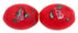 Flower Beads 12/8mm - Oval: Red