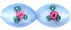 Flower Beads 12/8mm - Oval: Lt Sapphire