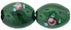 Flower Beads 12 x 8mm - Oval: Green Emerald