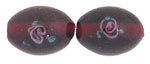 Flower Beads 14 x 10mm - Oval: Wine