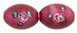 Flower Beads 14 x 10mm - Oval: Fuchsia