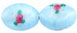Flower Beads 14/10mm - Oval: Lt Sapphire