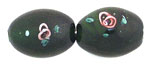 Flower Beads 14 x 10mm - Oval: Green Emerald