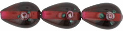 Flower Beads 16 x 10mm - Teardrop: Wine