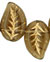 Eucalyptus Leaves 12 x 9mm : Smoky Topaz - Gold Inlay