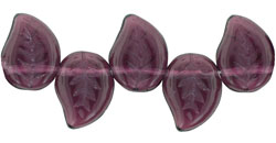 Eucalyptus Leaves 12 x 9mm : Med Amethyst