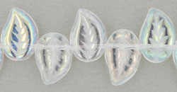 Eucalyptus Leaves 12 x 9mm : Crystal AB