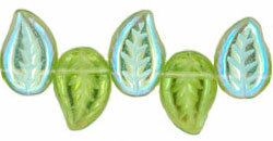 Eucalyptus Leaves 12 x 9mm : Olivine AB