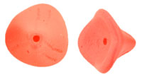 Three Petal Flowers 12 x 10mm : Coated Matte - Opaque Peach