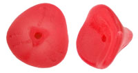 Three Petal Flowers 12 x 10mm : Coated Raspberry Sorbet