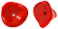 Three Petal Flowers 12 x 10mm : Opaque Red
