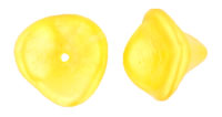 Three Petal Flowers 12 x 10mm : Coated - Satin Buttercup