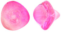Three Petal Flowers 12 x 10mm : Coated - Hot Pink