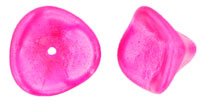 Three Petal Flowers 12 x 10mm : Coated - Satin Magenta