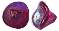 Three Petal Flowers 12 x 10mm : Coated - Violet AB