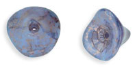 Three Petal Flowers 12 x 10mm : Milky Alexandrite - Moon Dust