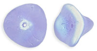 Three Petal Flowers 12 x 10mm : Matte - Milky Alexandrite AB