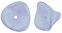 Three Petal Flowers 12 x 10mm : Aqua Glow - Milky Alexandrite