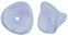 Three Petal Flowers 12 x 10mm : Aqua Glow - Milky Alexandrite