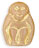 Monkeys 14mm : Opaque Beige - Gold Inlay