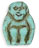 Monkeys 14mm : Matte - Turquoise - Brown Inlay
