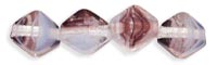 Bicone 6 x 6mm : HurriCane Glass - Crystal/Amethyst/Milky Sapphire