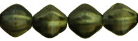 Bicone 6 x 6mm : Coated- Olivine/Yellow