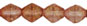 Bicone 6/6mm : Luster - Transparent Topaz/Pink