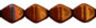 Bicone 6/6mm : Luster - Opaque Red/Bronze