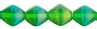 Bicone 6 x 6mm : Luster Iris - Green