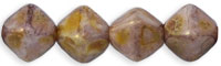 Bicone 6 x 6mm : Luster - Opaque Gold/Smoky Topaz