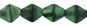 Bicone 6/6mm : Matte - Green w/Black Swirl