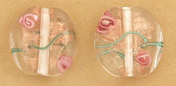 Flat Flower Beads 18/16mm: Crystal